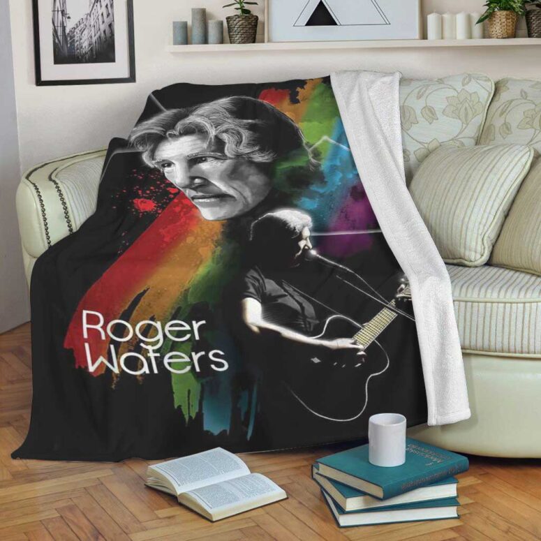 Pink Floyd Fleece Blanket - Roger Water Art Premium Pink Floyd Fleece Blanket - Roger Water Art Premium
