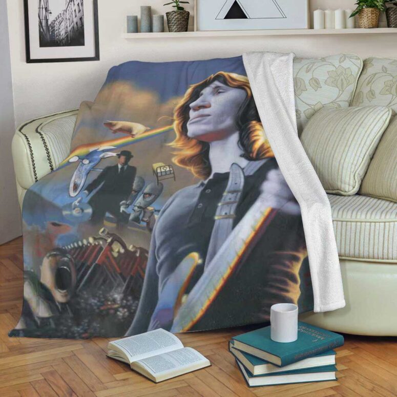 Pink Floyd Fleece Blanket - Roger Waters Album Cover Painting Premium