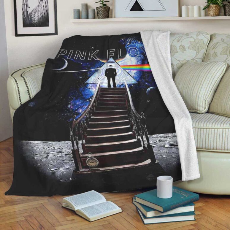 Pink Floyd Fleece Blanket - Stairway To The Moon Premium