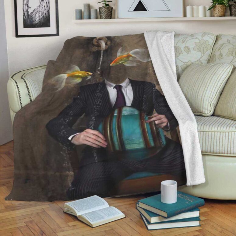 Pink Floyd Fleece Blanket - Swimming In A Fish Bowl Premium