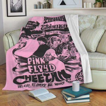 Pink Floyd Fleece Blanket - Venice Kaliforniyada Cheetah klubu 1967 Premium
