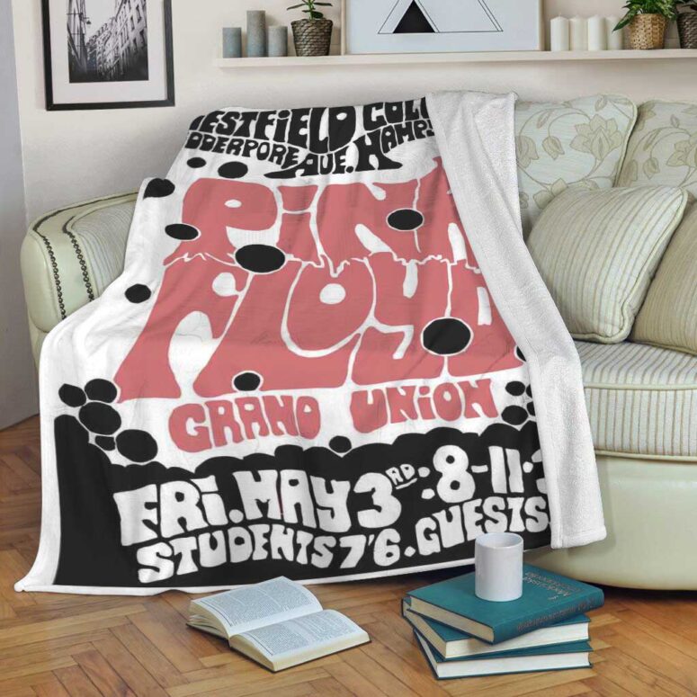 Pink Floyd Fleece Blanket - Westfield College Hampstead Concert 1968 Premium