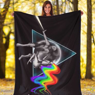 Pink Floyd Fleece Blanket - Adam Eva Pink Floyd Premium