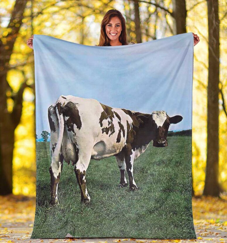 Pink Floyd Fleece Blanket - Atom Heart Mother Premium Pink Floyd Fleece Blanket - Atom Heart Mother Premium