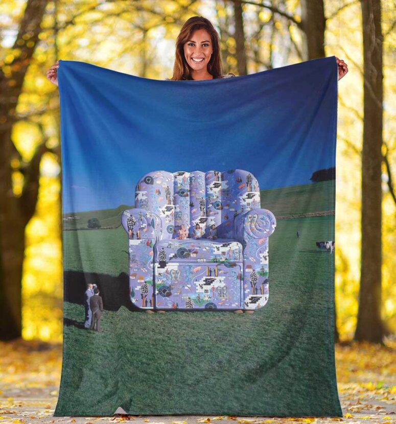 Pink Floyd Fleece Blanket - Characters Chair Premium Pink Floyd Fleece Blanket - Characters Chair Premium