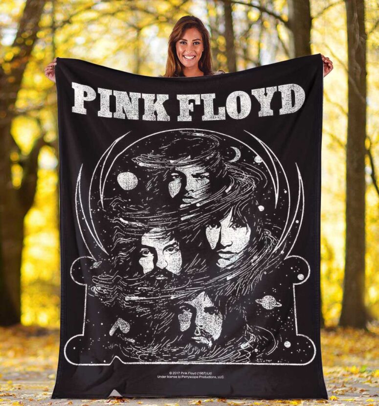 Pink Floyd Fleece Blanket - Cosmic Faces Premium