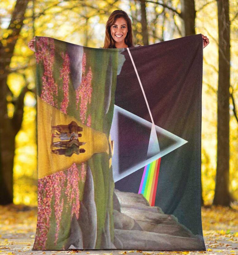 Pink Floyd Fleece Blanket - Dark Side of the Rainbow and Wizard of Oz at The Logan Theatre Premium