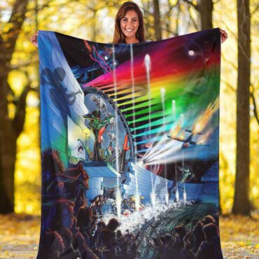 Pink Floyd Fleece Blanket - Interestellar Show Colorful Premium