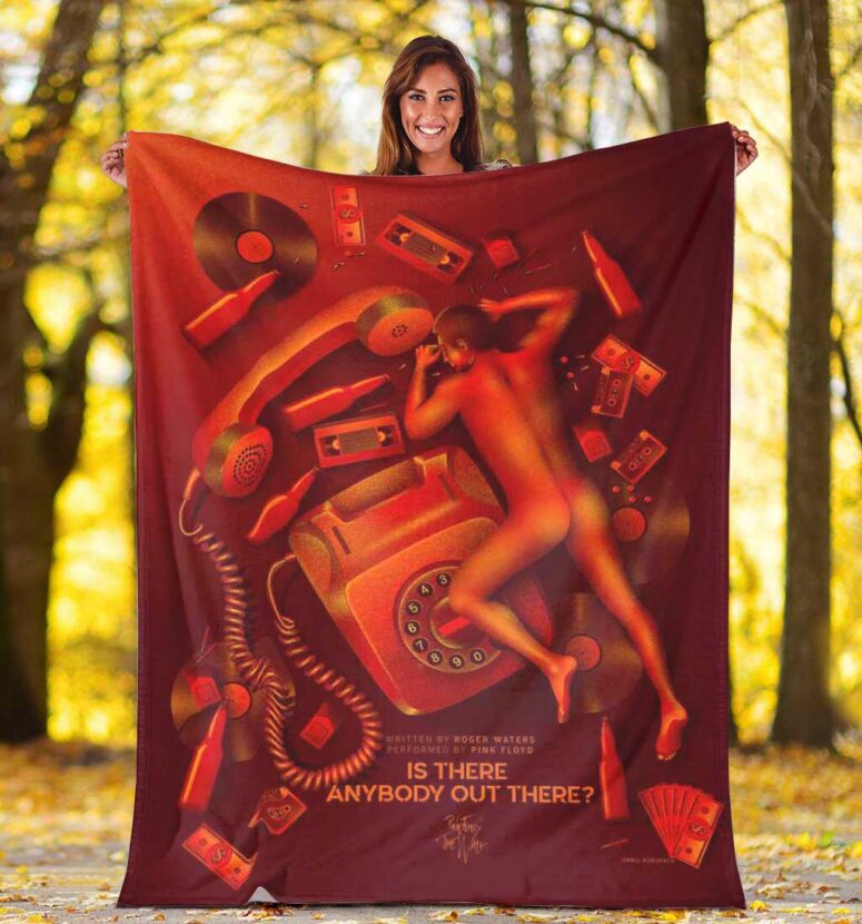Pink Floyd Fleece Blanket - Is There Anybody Out There DSOTM Fan Art Premium Pink Floyd Fleece Blanket - Is There Anybody Out There DSOTM Fan Art Premium