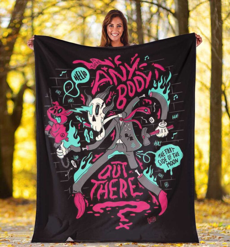 Pink Floyd Fleece Blanket - Is there anybody out there Fan Art Premium Pink Floyd Fleece Blanket - Is there anybody out there Fan Art Premium