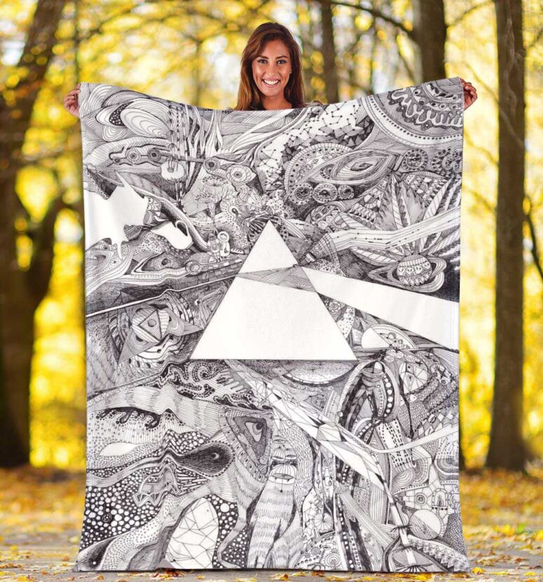Pink Floyd Fleece Blanket - Memories Fan Art Premium Pink Floyd Fleece Blanket - Memories Fan Art Premium