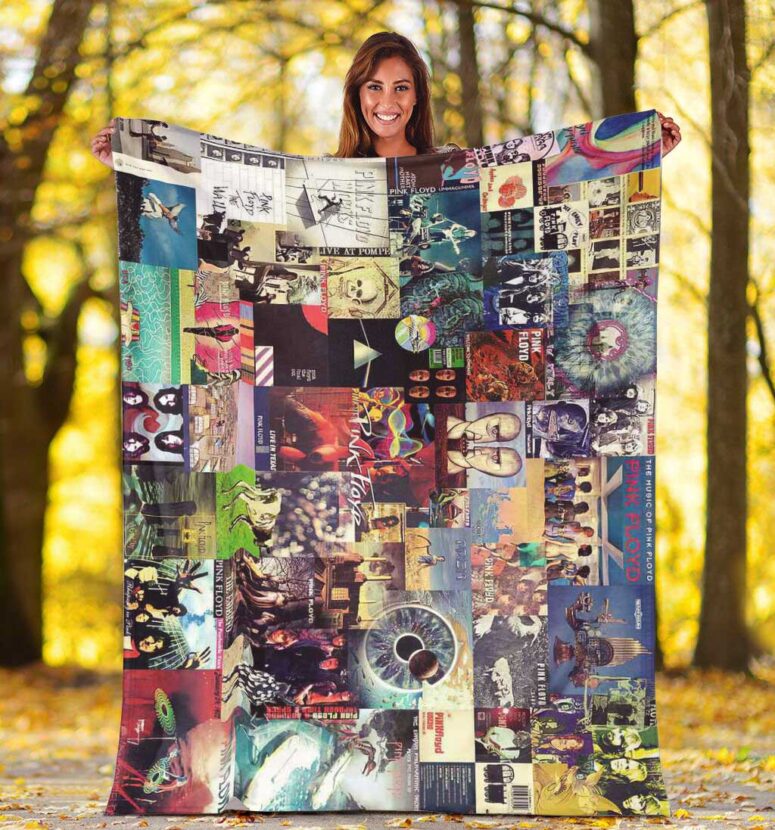 Pink Floyd Fleece Blanket - Albums Collage Premium
