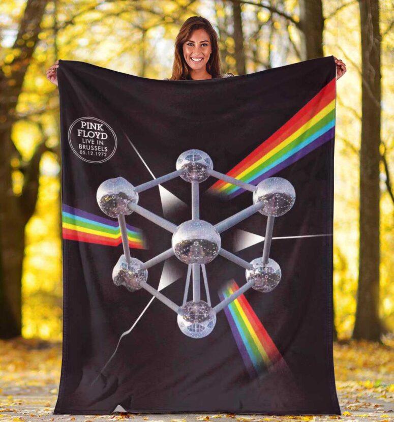 Pink Floyd Fleece Blanket - Live In Brussels Premium Pink Floyd Fleece Blanket - Live In Brussels Premium