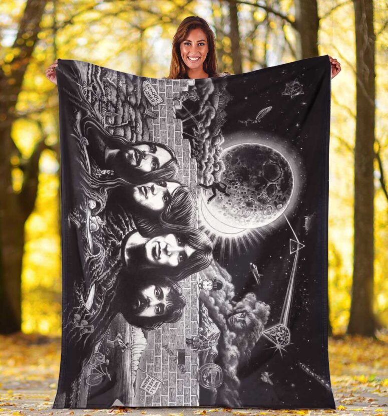Pink Floyd Fleece Blanket - Psychedelism Premium Pink Floyd Fleece Blanket - Psychedelism Premium