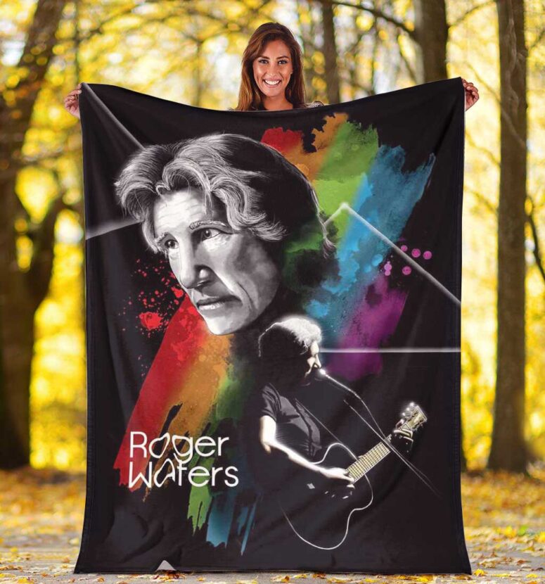 Pink Floyd Fleece Blanket - Roger Water Art Premium Pink Floyd Fleece Blanket - Roger Water Art Premium