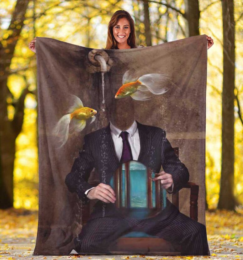 Pink Floyd Fleece Blanket - Swimming In A Fish Bowl Premium