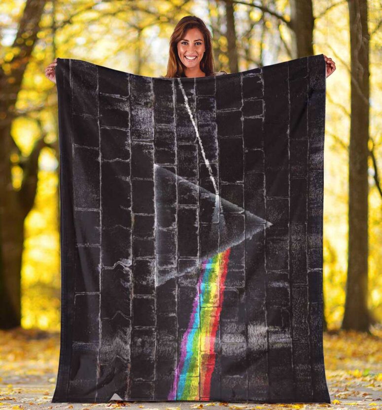 Pink Floyd Fleece Blanket - The Dark Side Of The Moon In The Wall Art Premium Pink Floyd Fleece Blanket - The Dark Side Of The Moon In The Wall Art Premium