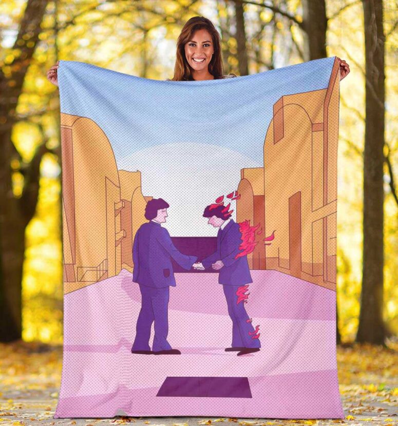 Pink Floyd Fleece Blanket - Wish you were here Art Pink Floyd Premium
