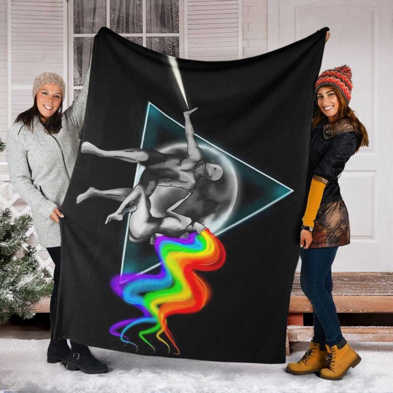 Pink Floyd Fleece Blanket - Adam Eva Pink Floyd Premium Pink Floyd Fleece Blanket - Adam Eva Pink Floyd Premium