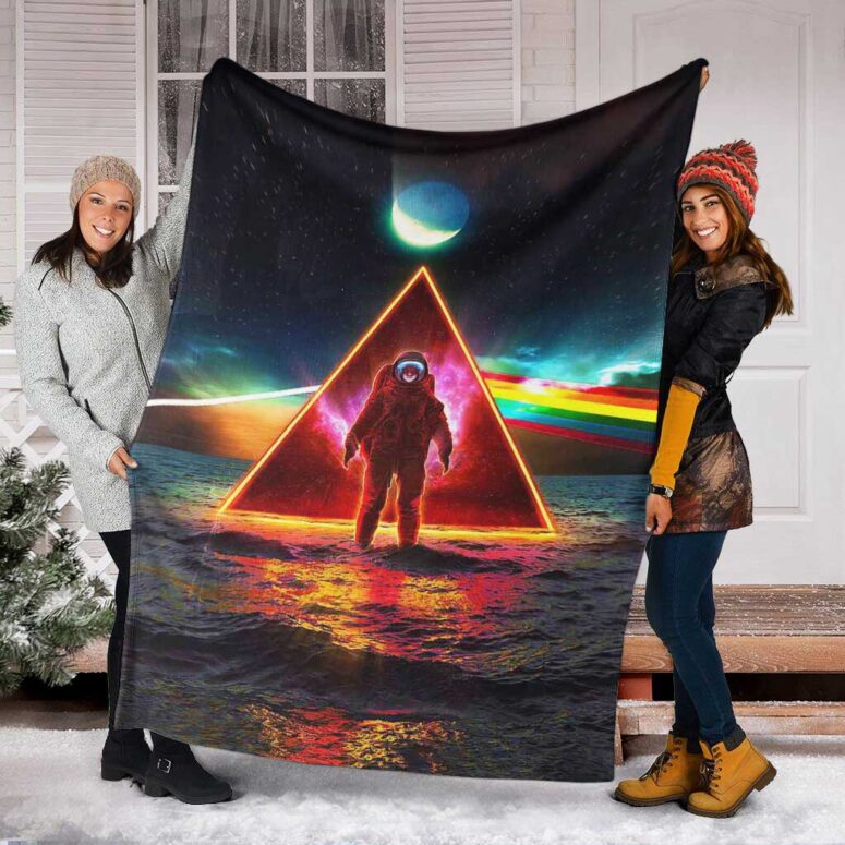 Pink Floyd Fleece Blanket - Astronaut Dark Side Of The Moon Premium