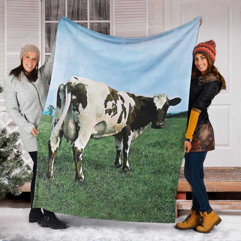 Pink Floyd Fleece Blanket - Atom Heart Mother Premium Pink Floyd Fleece Blanket - Atom Heart Mother Premium