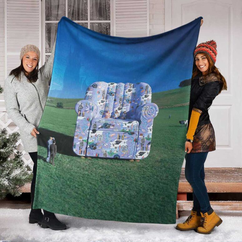 Pink Floyd Fleece Blanket - Characters Chair Premium Pink Floyd Fleece Blanket - Characters Chair Premium