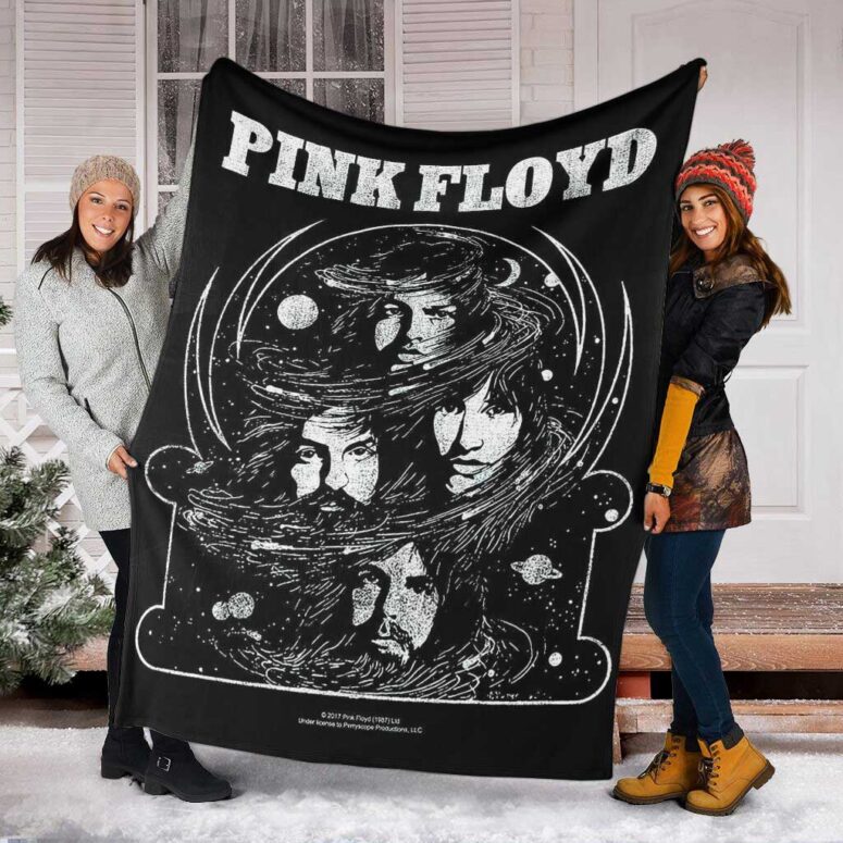 Pink Floyd Fleece Blanket - Cosmic Faces Premium