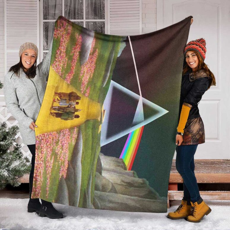 Pink Floyd Fleece Blanket - Dark Side of the Rainbow and Wizard of Oz at The Logan Theatre Premium