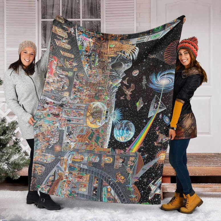 Pink Floyd Fleece Blanket - Echoes From The Darkside Of The Moon Premium