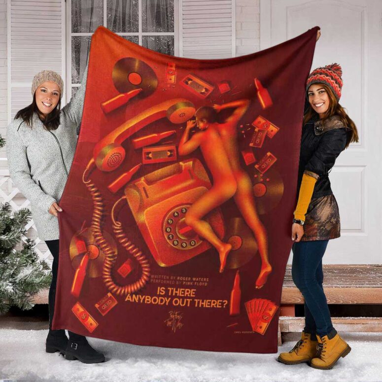 Pink Floyd Fleece Blanket - Is There Anybody Out There DSOTM Fan Art Premium Pink Floyd Fleece Blanket - Is There Anybody Out There DSOTM Fan Art Premium