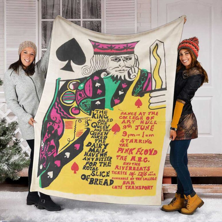 Pink Floyd Fleece Blanket - King of Spades The Pink Floyd Promo Vintage Premium Pink Floyd Fleece Blanket - King of Spades The Pink Floyd Promo Vintage Premium