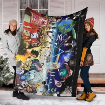 Pink Floyd Fleece Blanket - Music is always by your side Premium