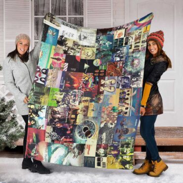 Pink Floyd Fleece Blanket - Albums Collage Premium