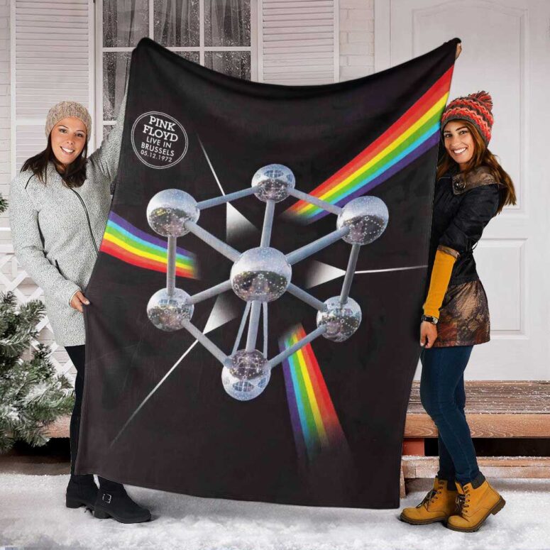 Pink Floyd Fleece Blanket - Live In Brussels Premium Pink Floyd Fleece Blanket - Live In Brussels Premium