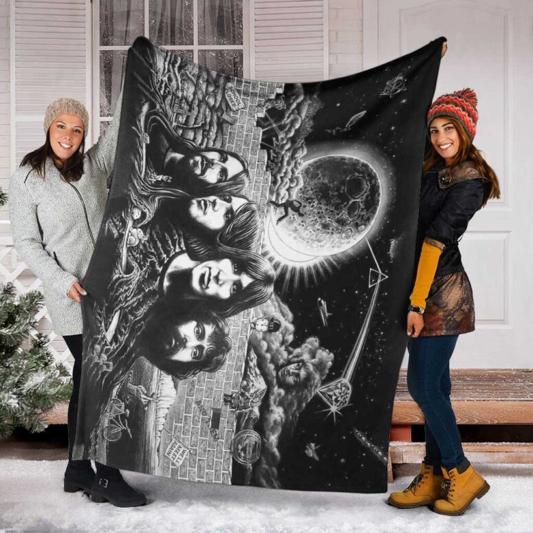 Pink Floyd Fleece Blanket - Psychedelism Premium Pink Floyd Fleece Blanket - Psychedelism Premium