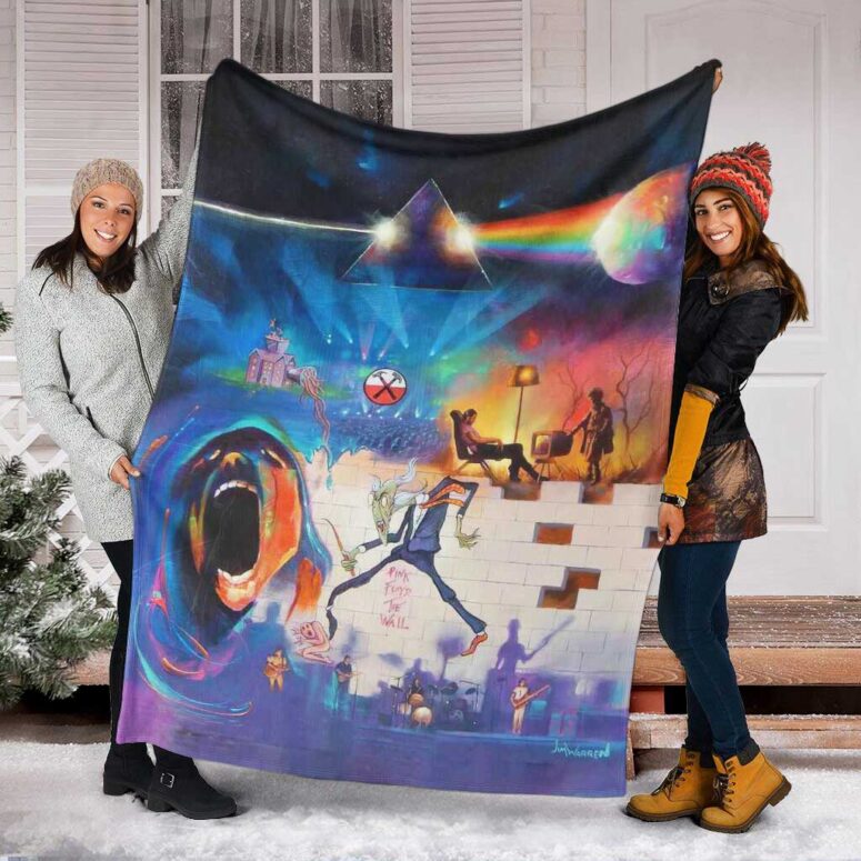 Pink Floyd Fleece Blanket - The Wall Dark Side of The Moon Fine Art Premium Pink Floyd Fleece Blanket - The Wall Dark Side of The Moon Fine Art Premium