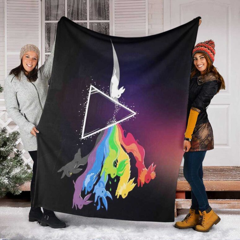 Eeve Evolution Dark Side Of The Moon Pokemon Pink Floyd Shirt
