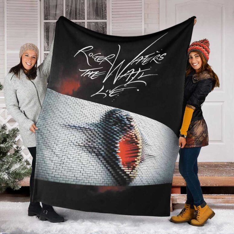 Pink Floyd Fleece Blanket - Roger Water The Wall Live Premium Pink Floyd Fleece Blanket - Roger Water The Wall Live Premium