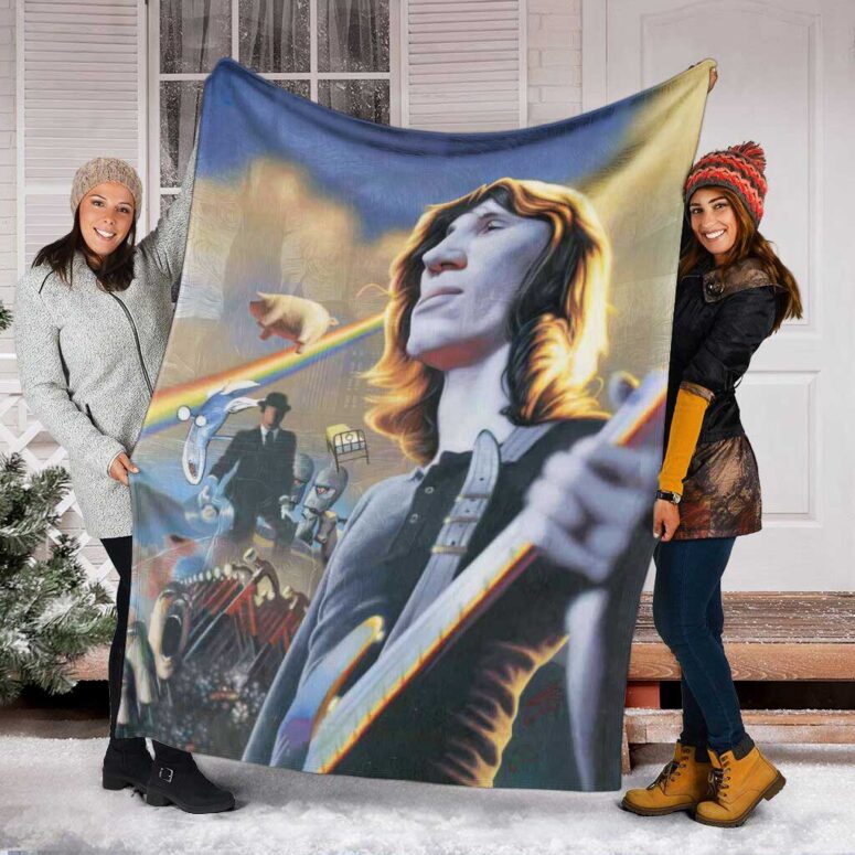Pink Floyd Fleece Blanket - Roger Waters Album Cover Painting Premium