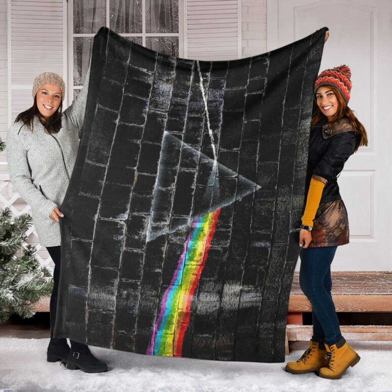 Pink Floyd Fleece Blanket - The Dark Side Of The Moon In The Wall Art Premium Pink Floyd Fleece Blanket - The Dark Side Of The Moon In The Wall Art Premium