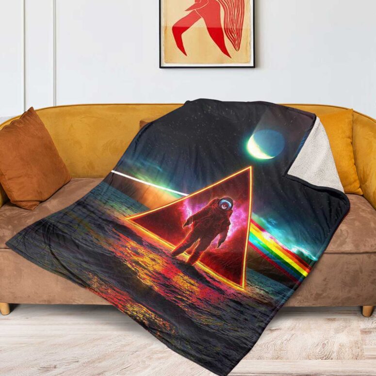 Pink Floyd Fleece Blanket - Astronaut Dark Side Of The Moon Premium
