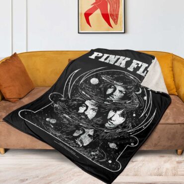 Pink Floyd Fleece Blanket - Cosmic Faces Premium