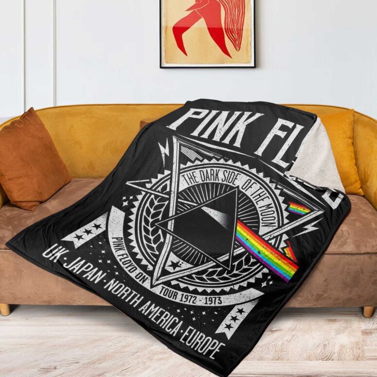Pink Floyd Fleece Blanket - Dark Side Of The Moon Tour 1972 EMP Original Premium