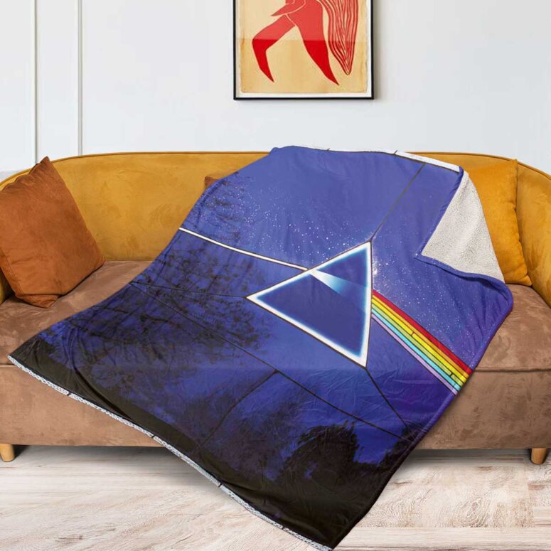 Pink Floyd Fleece Blanket - Dark Side of the Moon 30th Anniversary Remastered Premium Pink Floyd Fleece Blanket - Dark Side of the Moon 30th Anniversary Remastered Premium