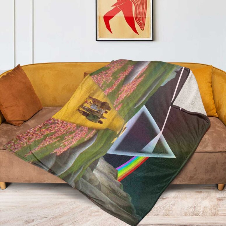 Pink Floyd Fleece Blanket - Dark Side of the Rainbow and Wizard of Oz at The Logan Theatre Premium