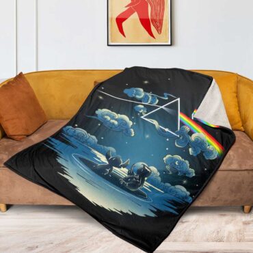 Pink Floyd Fleece Blanket - Lilo And Stitch Starry Sky Dark Side Of The Moon Premium
