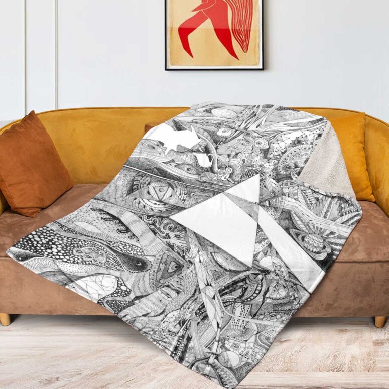 Pink Floyd Fleece Blanket - Memories Fan Art Premium Pink Floyd Fleece Blanket - Memories Fan Art Premium
