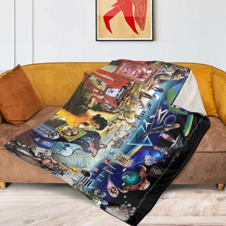 Pink Floyd Fleece Blanket - Music is always by your side Premium