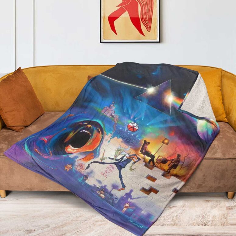Pink Floyd Fleece Blanket - The Wall Dark Side of The Moon Fine Art Premium Pink Floyd Fleece Blanket - The Wall Dark Side of The Moon Fine Art Premium