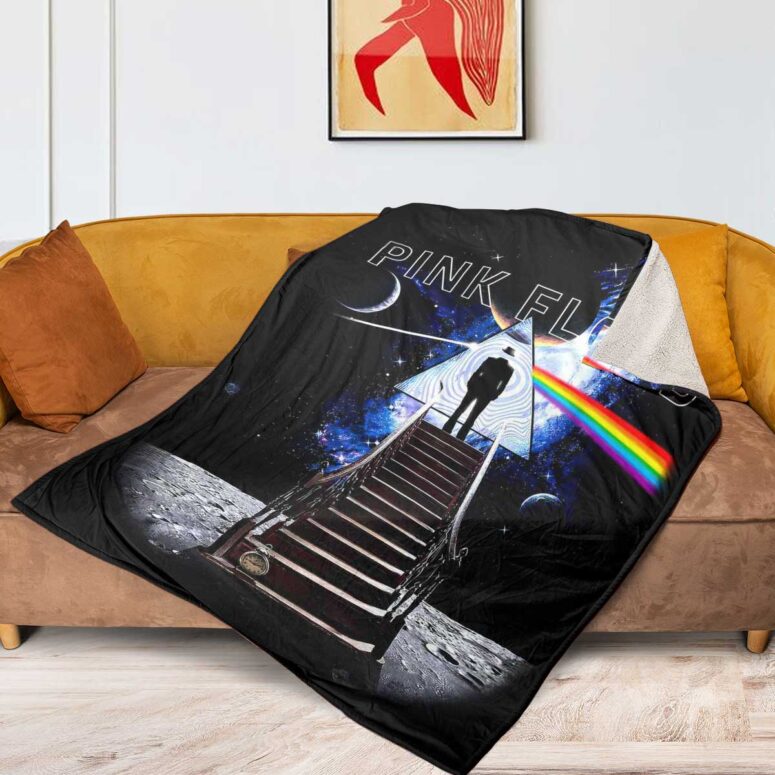 Pink Floyd Fleece Blanket - Stairway To The Moon Premium